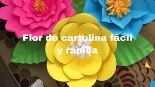 Cómo hacer flores de cartulina fácil y rápido [upl. by Ulrike]