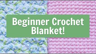 Beginner Crochet Blanket Pattern [upl. by Ursa950]