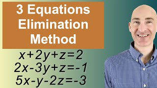 Solving Systems of 3 Equations Elimination [upl. by Patrice]