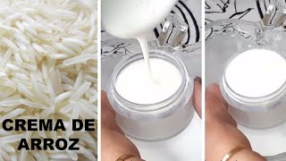 COMO HACER CREMA DE ARROZ CREMA ANTIEDAD ACLARA EL ROSTRO [upl. by Bail349]