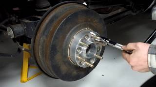 Demo  how to fit Nissan Navara NP300 wheel spacers [upl. by Ahsiki]