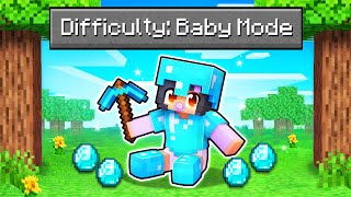 We Played Minecraft In quotBABY MODEquot [upl. by Nnylarej559]