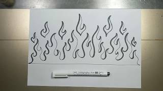 How to draw FLAMES in 5 minutes [upl. by Atalante]