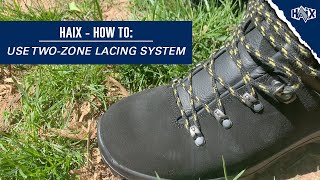 HOW TO Use HAIX® TwoZone Lacing System [upl. by Htyderem]