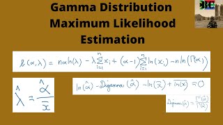 Gamma Distribution Maximum Likelihood Estimation MLE [upl. by Grose]