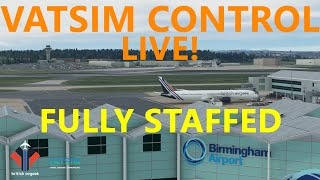 VATSIM Controlling LIVE with MSFS 2020 Tower View  Birmingham Airport BHX Ground Delivery amp Tower [upl. by Duax541]