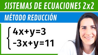 Resolver SISTEMAS 2x2 📌 Método REDUCCIÓN [upl. by Inalan]