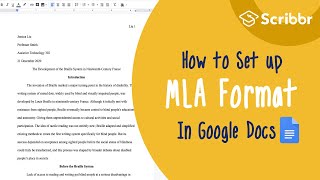 Setting up MLA Format Paper in Google Docs StepbyStep 2020  Scribbr 🎓 [upl. by Armillda609]