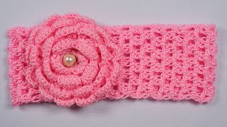 🌈Como Tejer Diadema FACIL para niñas  Cintillo Turbante Vincha  Crochet  Ganchillo💗 [upl. by Bonar219]