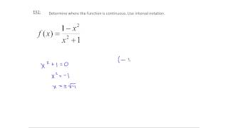 Interval Notation and Continuity MTH 145 Section 33 [upl. by Artied841]