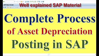 How to Post Asset Depreciation in SAP [upl. by Irret]