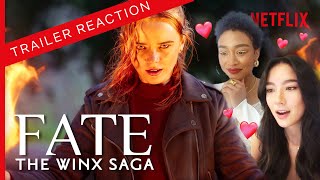 Chilling Adventures of Sabrina Cast React to Their Sister in Fate The Winx Saga Trailer [upl. by Waiter605]