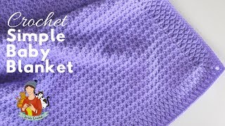 Crochet Simple And Fast Beginner Baby Blanket [upl. by Ganley]