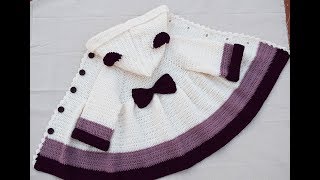 Abrigo para niña a crochet muy fácil tutorial [upl. by Ahsemal]