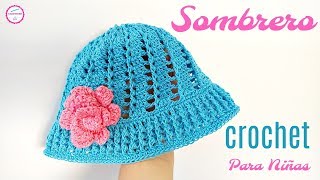 SOMBRERO A CROCHET PARA NIÑAS [upl. by Bohon]