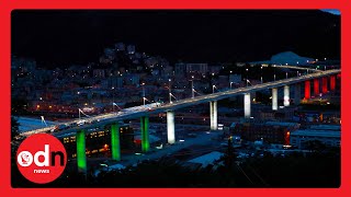 New Genoa Bridge Opened Two Years After Deadly Morandi Collapse [upl. by Tirrag]