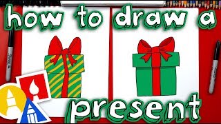 How To Draw A Christmas Present [upl. by Kathrine140]