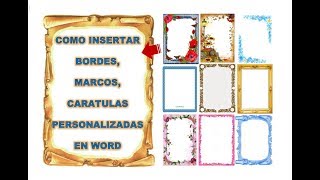 Cómo colocar marcos personalizados en word 2018 [upl. by Eirahcaz811]