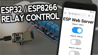 ESP32ESP8266 Relay Module  Control AC Appliances Web Server [upl. by Delsman]