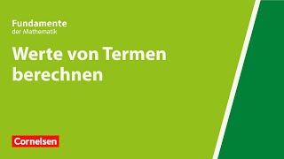 Werte von Termen berechnen  Fundamente der Mathematik  Erklärvideo [upl. by Diba]