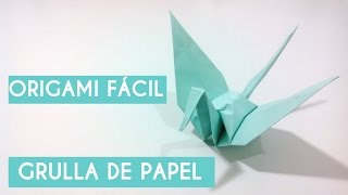 Grulla de papel paso a paso  Origami Fácil [upl. by Delora]