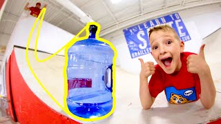 Father amp Son GIGANTIC BOTTLE FLIPS  Epic Trick Shots [upl. by Akeylah]