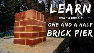 HOW TO BUILD A BRICK PIER Bricklaying for beginners ep16 [upl. by Adnama]