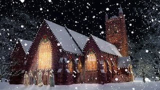 Christmas Eve Ambience  Relaxing Christmas Church and Falling Snow Sounds [upl. by Tully]