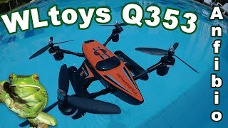 Dron Anfibio WLtoys Q353 Review Español Aeroamphibious Triphibian [upl. by Divod]