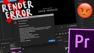 Premiere Pro GPU Render Error quotHOW TO FIXquot [upl. by Lumbye]