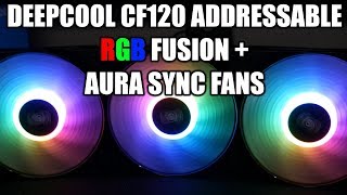 Deepcool CF120 RGB Fan Review Unboxing And Lighting Effects [upl. by Hux]