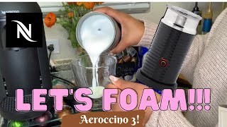 How To Foam Milk With Aeroccino 3 Make Coffee With Foam Tips amp Tricks  Easy Foamed Latte Recipe [upl. by Ahseyd]