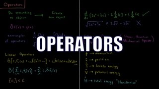 Quantum Chemistry 32  Operators [upl. by Hardman883]