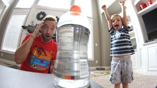 FATHER SON BOTTLE FLIPPING [upl. by Ubald]