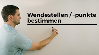 WendestellenWendepunkte bestimmen Teil 1  Mathe by Daniel Jung [upl. by Mariam564]