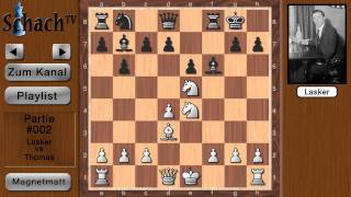 Magnetmatt  Lasker vs Thomas Partie 002 [upl. by Dyoll286]