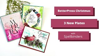 Spellbinders BetterPress Christmas Cards  Using Underpaintings [upl. by Iahc]