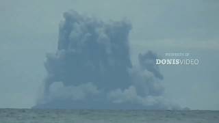 Fire fights with Water Spectacular explosions from Krakatoa volcano 1 Jan 2019 [upl. by Waterman]