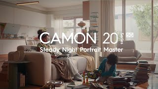 TECNO CAMON 20 Series  Steady Night Portrait Master [upl. by Ahseinaj510]