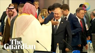 Putin and Saudi crown prince highfive at G20 summit [upl. by Lienhard]