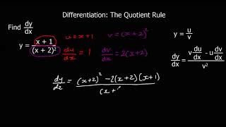 Differentiation  The Quotient Rule [upl. by Kcarb]