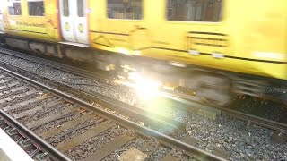 Merseyrail 507 009 making arcs at Birkdale station [upl. by Ecyt]