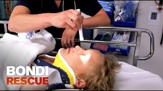 Young Child Suffers Spinal Injury  Bondi Rescue S9 [upl. by Yllen]