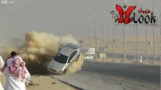 Spectacular Crash During Saudi Drift 2012 HD [upl. by Oicnaneb]