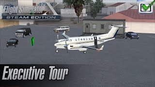 Microsoft Flight Simulator X Steam Edition  Missions  Executive Tour [upl. by Ahsuatal]