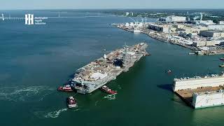 TimeLaps USS George Washington Completes Dry Dock [upl. by Eatnom592]