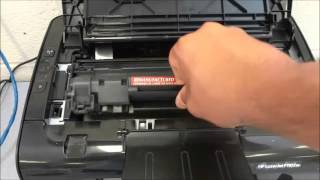 How To Replace The Toner Cartridge On An HP LaserJet Printer P1102w [upl. by Pegg]