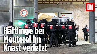 Gefängnismeuterei Polizei stürmt Knast in Thüringen  JVA Untermaßfeld [upl. by Ymirej]