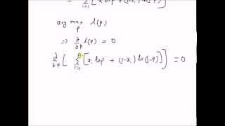 Maximum Likelihood estimation Bernoulli distribution [upl. by Ayhtnic682]