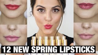 YSL Lipstick Review  Swatches I 12 New Spring Shades [upl. by Eustacia590]